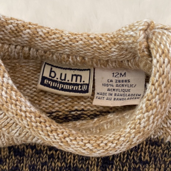 B.U.M. Equipment Colourblock Raglan Knitted Sweater 12 Months - Picture 7 of 8